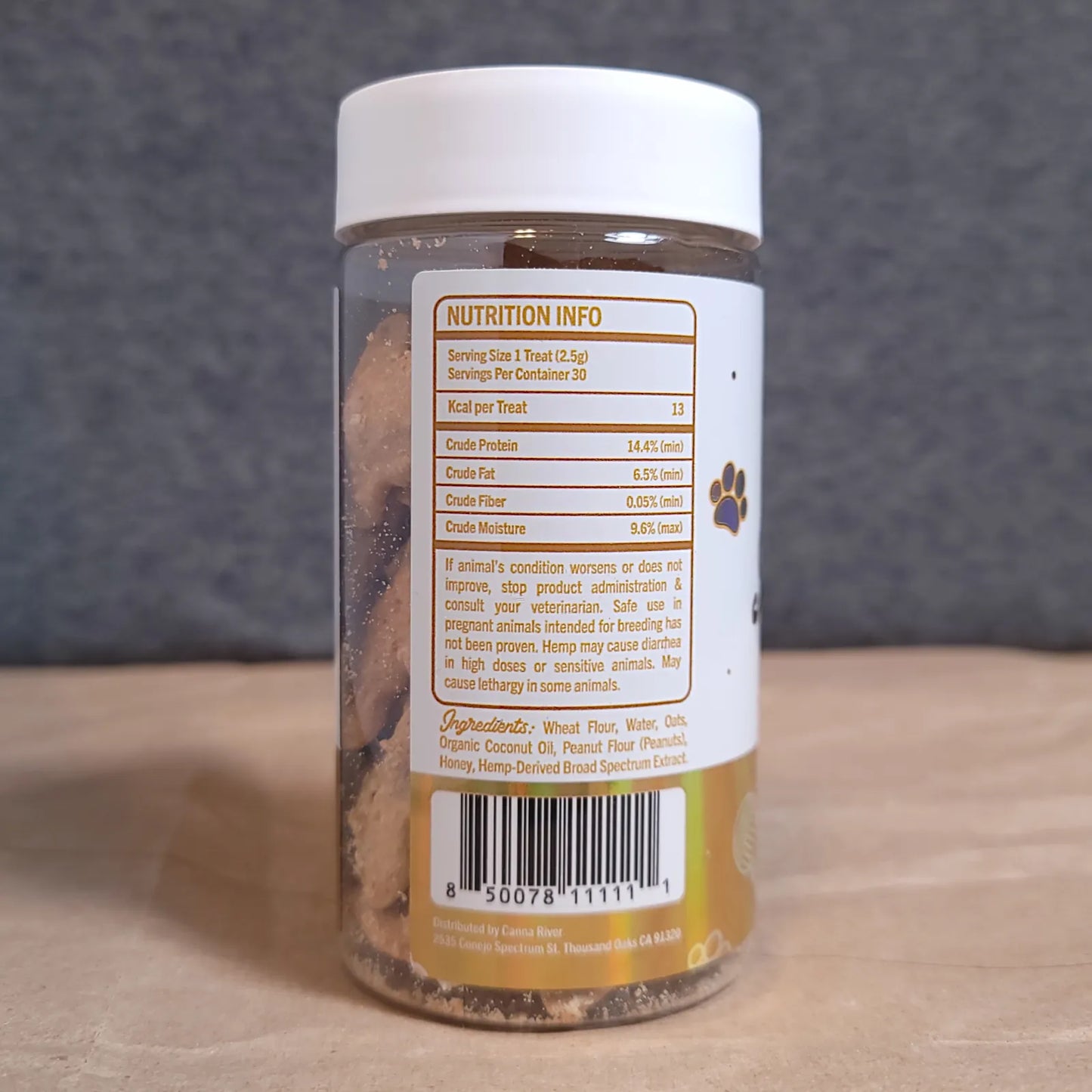 canna river CBD pet treats peanut butter flavor nutrition facts