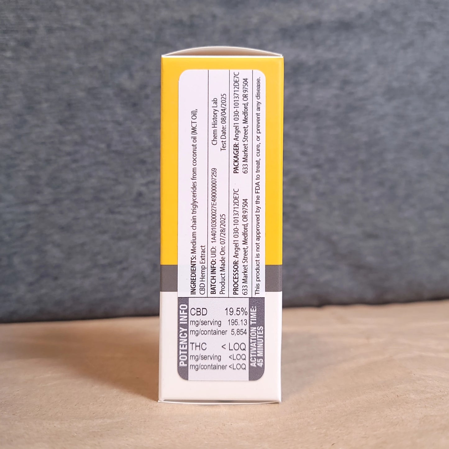 Angel 6000 mg CBD Isolate Tincture Label