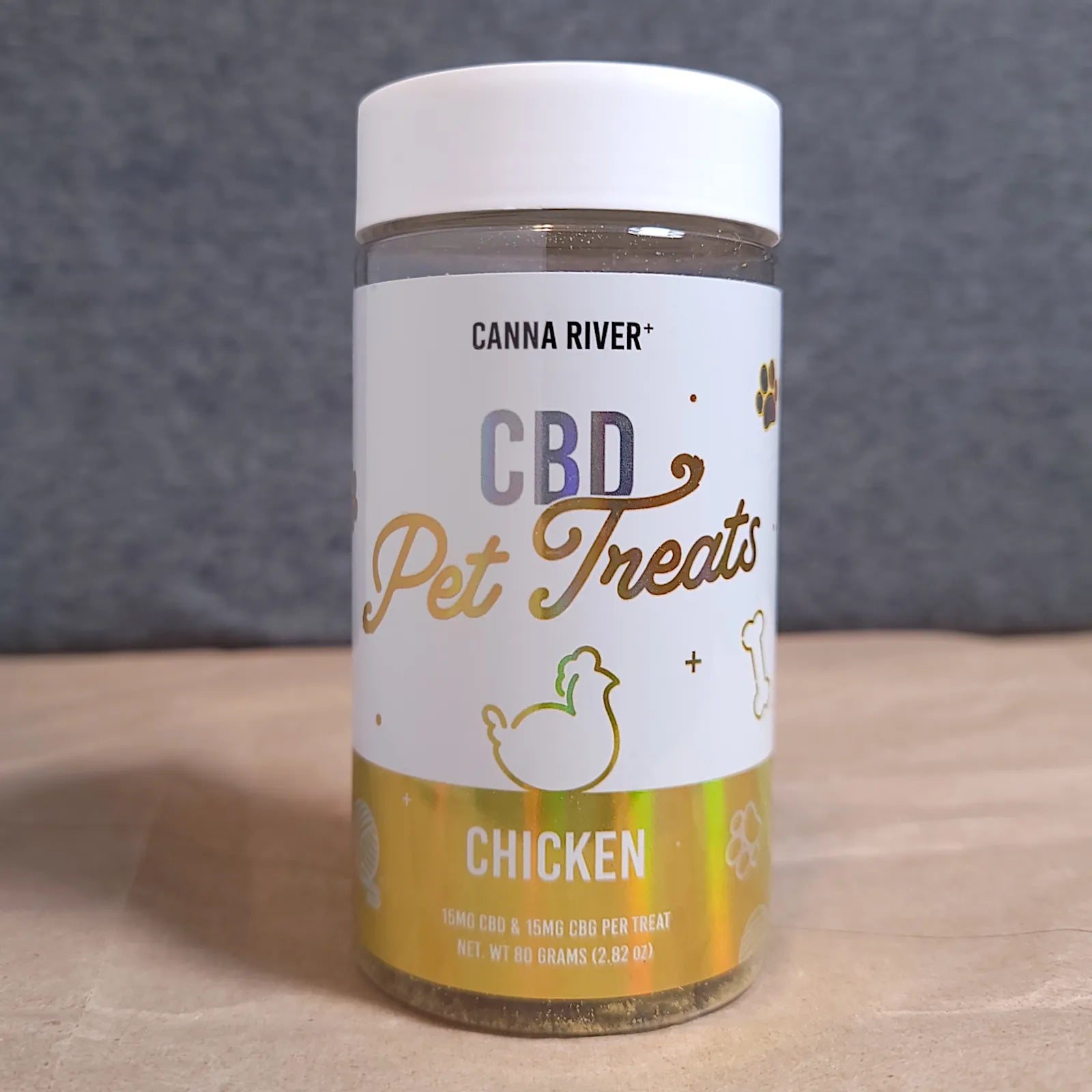 canna river CBD pet treats chicken flavor front label