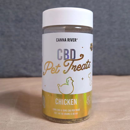 canna river CBD pet treats chicken flavor front label