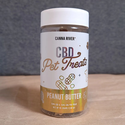canna river CBD pet treats peanut butter flavor front label
