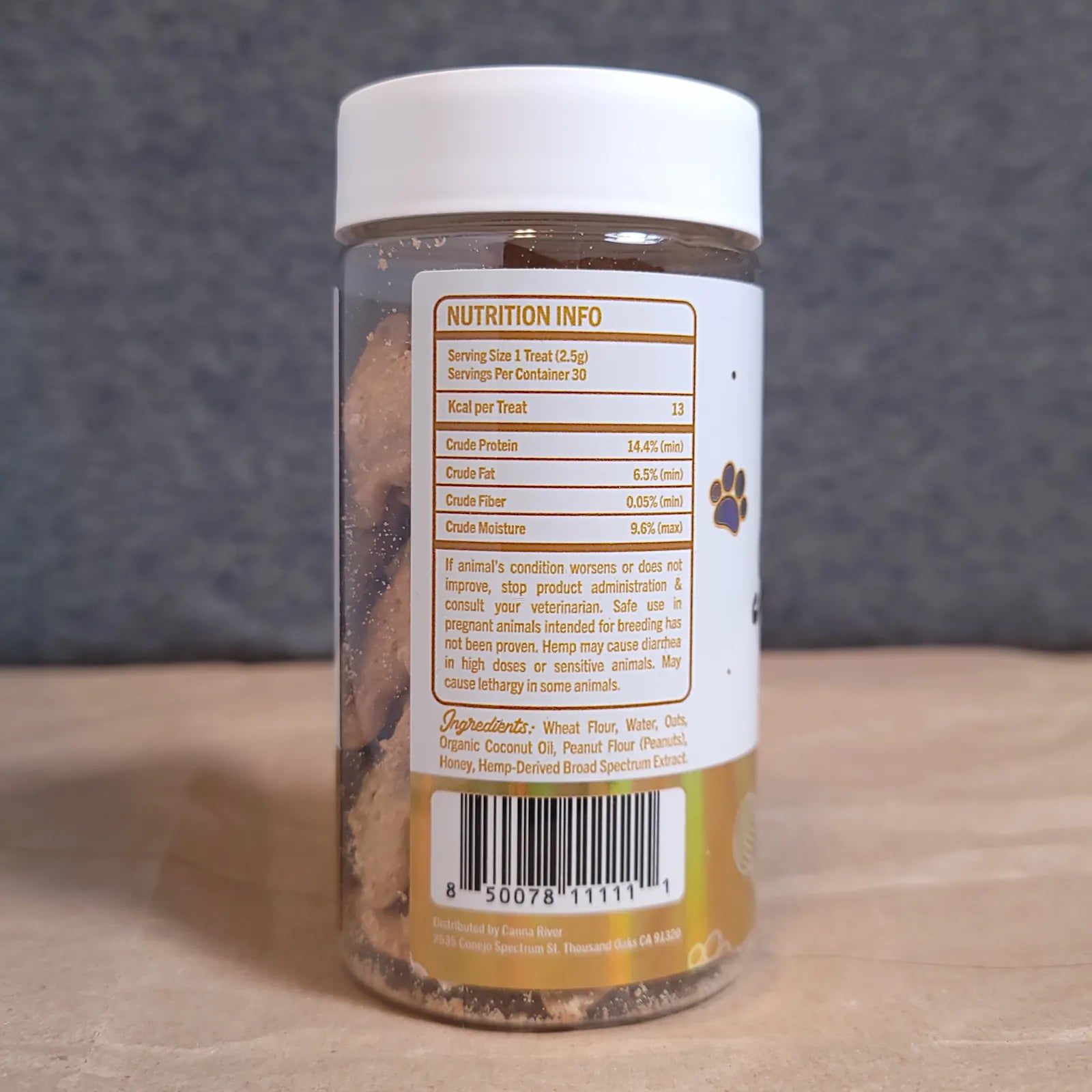 canna river CBD pet treats peanut butter flavor nutrition facts