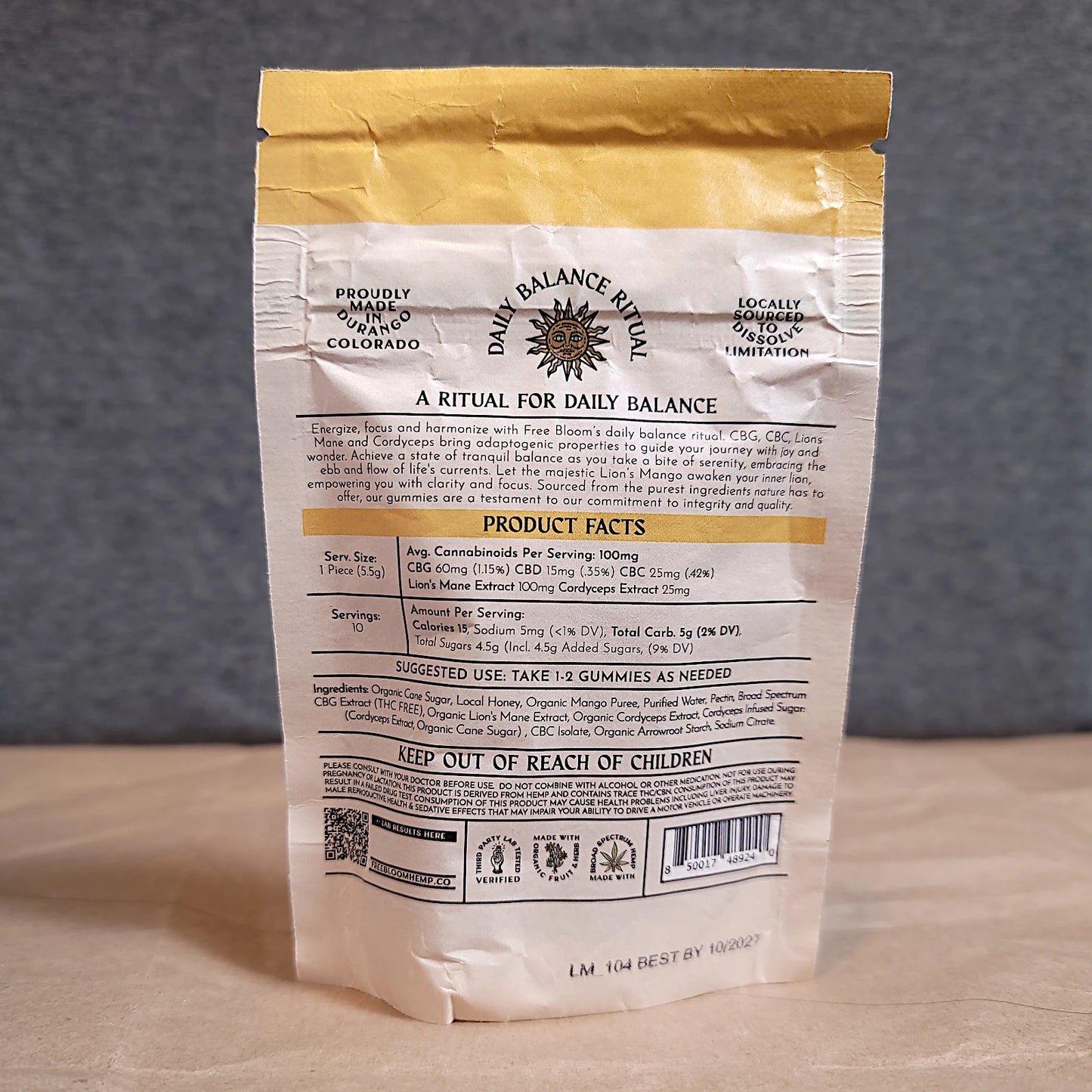 Free Bloom - Lion's Mango Day Gummies