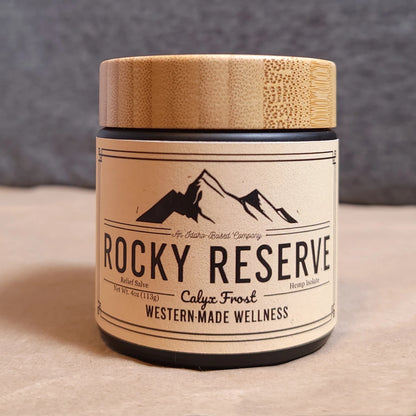 rocky reserve CBD cooling salve - 4 oz container
