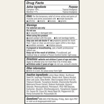 Dragon Pain Relieving Lotion - Extra Strength
