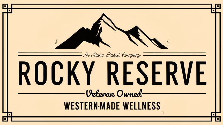 Rocky Reserve logo – independent hemp salve and topical brand partnered with Herbal Edge.